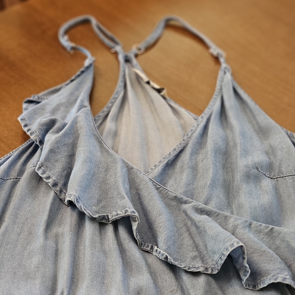 Denim Racer back tank sundress - Picture 2 of 6